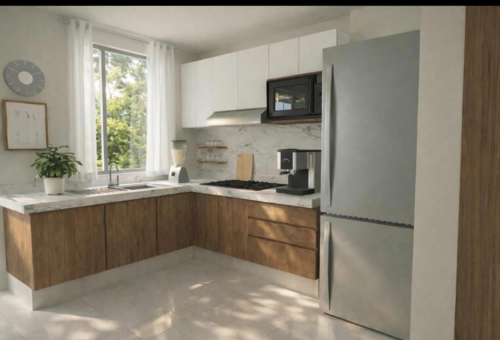 Cocina integral de casa Aram Residencial
